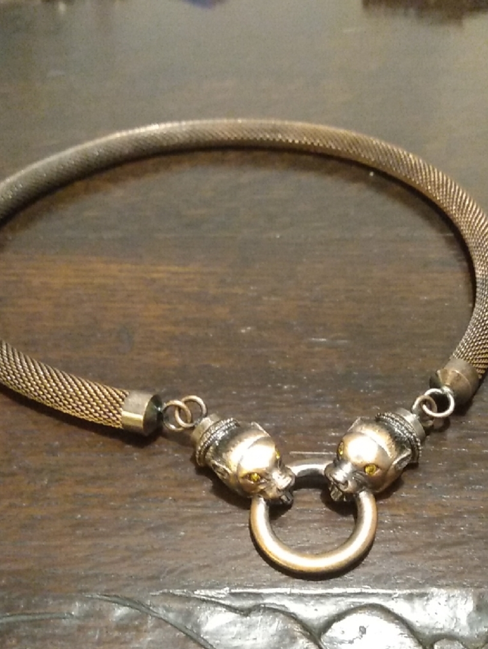 Vintage Necklace With Panthers And Ring